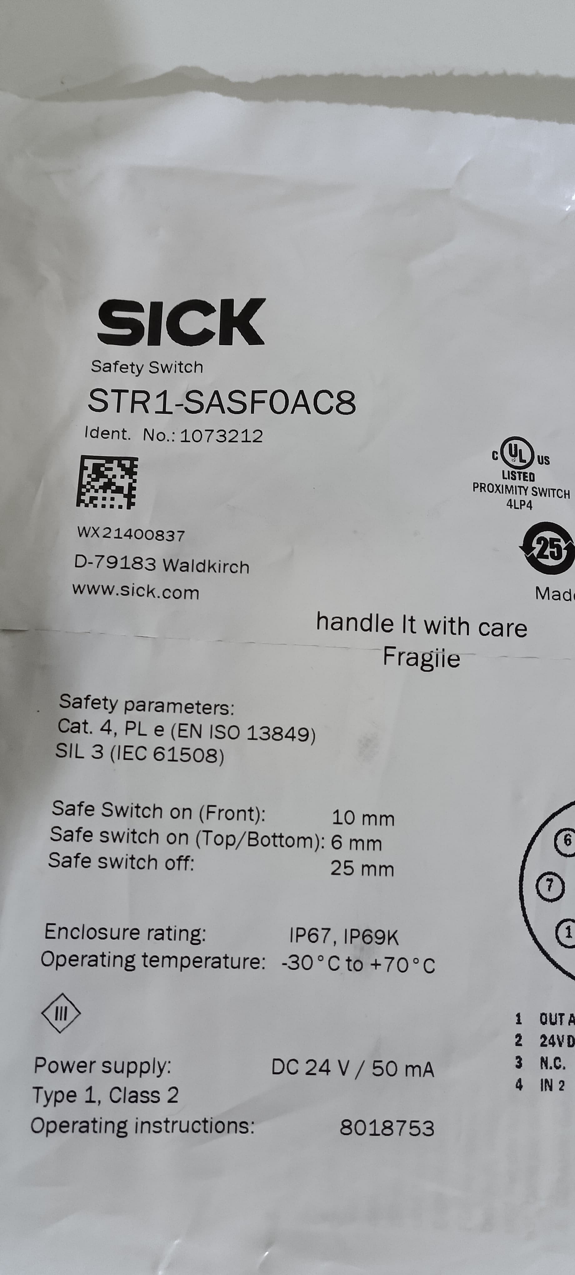 SICK STR1-SASF0AC8