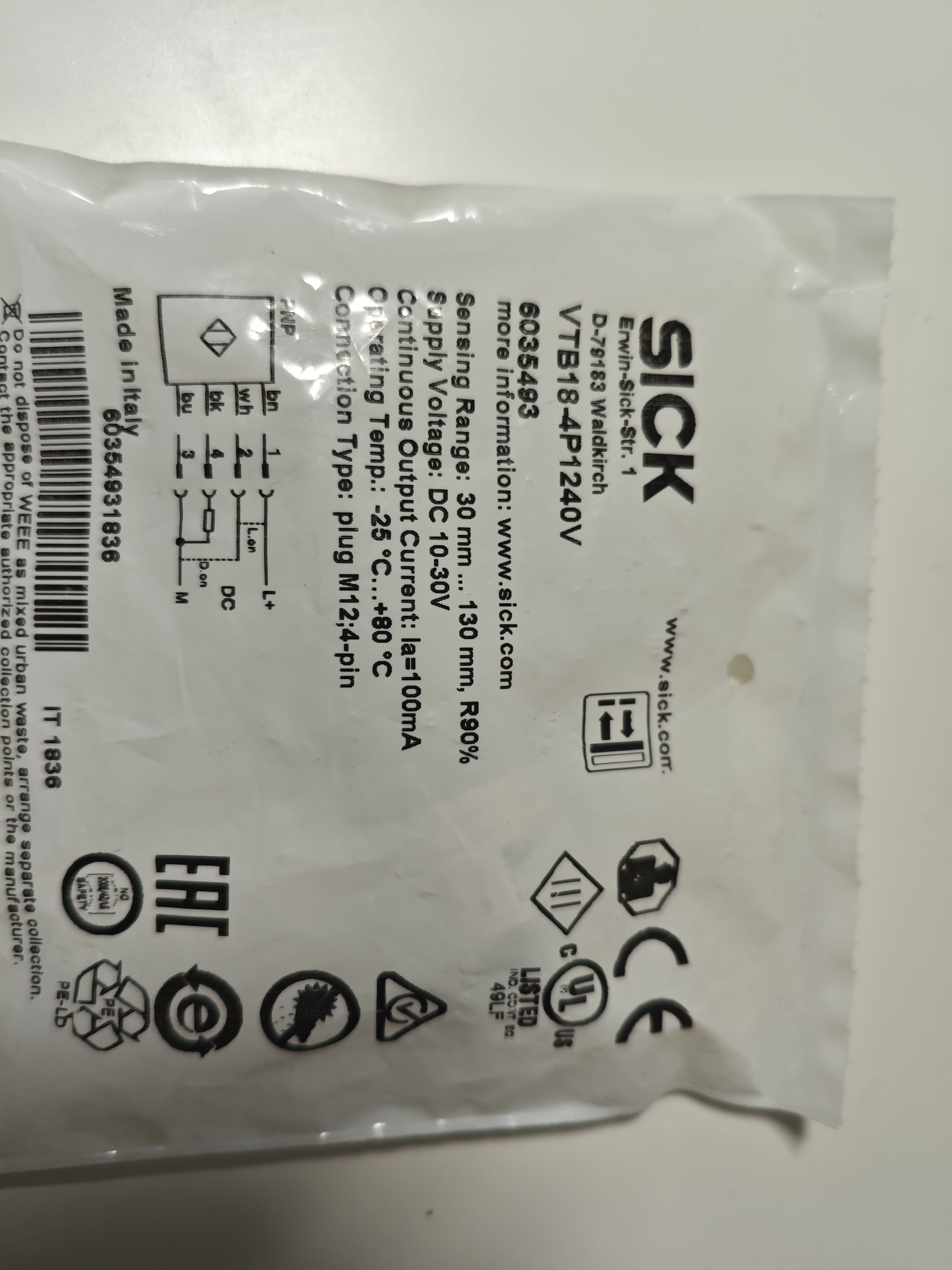 SICK VTB18-4P1240V